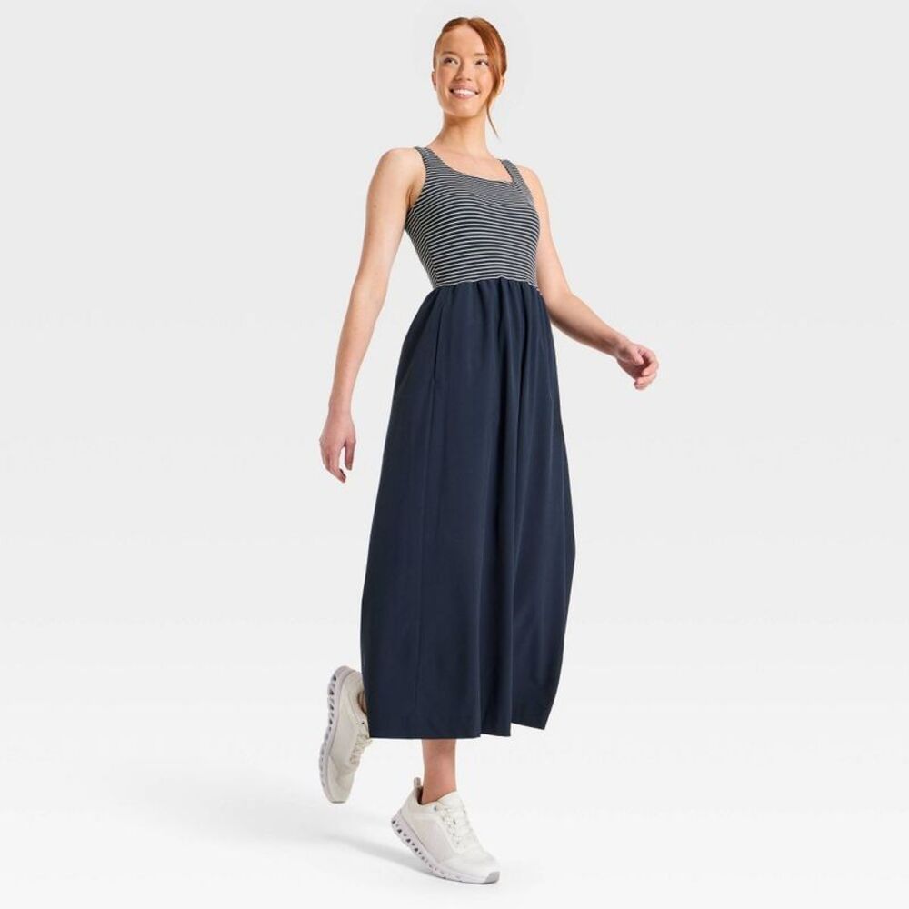 All In Motion - Women's Woven Travel Dress - All In Motion Navy Bl Navy Blue - Picture 3 of 4
